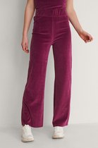 na-kd   velour Dames Broek - Maat XS