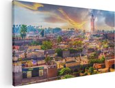 Artaza - Peinture sur toile - Médina de Marrakesh au Maroc - 120x60 - Groot - Photo sur toile - Impression sur toile