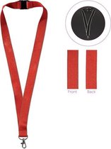 Lanyard - Keycord - Keykoord - Sleutelkoord - badgehouder - pashouder - neklint - 50cm - Met klem - Rood