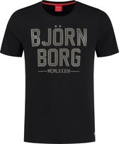 Bjorn Borg Sportshirt - Maat S  - Mannen - zwart/groen