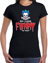 Halloween - Do I look funny to you halloween verkleed t-shirt zwart voor dames - horror shirt / kleding / kostuum M