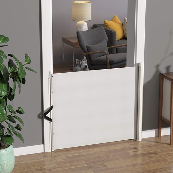 Bettacare Extra Hoog Schroefhek, 62,5cm - 106,8cm, Wit, 103,5cm Hoog, Metalen Schroefdraad, Hondenhek voor Trap, Gang en Deur, Veiligheidshek Geschikt voor Puppy's, Honden en Huisdieren