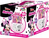 kleurpuzzel 2-in-1 Minnie meisjes 50 x 35 cm 4-delig