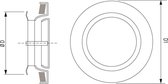 Weha Valve grille d'alimentation diamètre de connexion Ø100mm, acier blanc RAL 9016