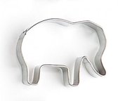 uitsteekvorm olifant 4 x 3 x 1 cm blank staal