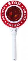 politie-stopbord met handvat en knipperlicht 29 cm