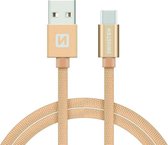 Swissten USB-C naar USB-A Kabel voor o.a. Samsung - 2M - Goud