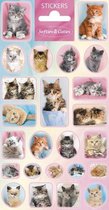 stickervel Softies & Cuties Cats papier 24 stuks