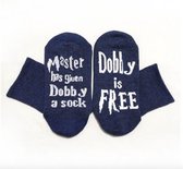 Fun Sokken Harry Potter 'Master has given Dobby a sock / Dobby is Free'
