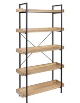 Luxiqo Boekenkast - Boekenrek - Vakkenkast - Boekenkast Industrieel - Boekenkast Kind - Kast - Opbergkast - Kasten - 91 x 25.5 x 173 cm