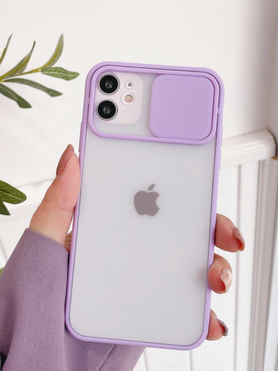 iPhone X/Xs Bumper Hoesje Paars Shockproof - Transparant - Paars
