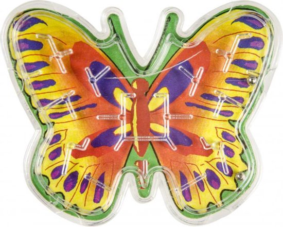 Afbeelding van het spel geduldspel doolhof vlinder junior 5 x 6,5 cm