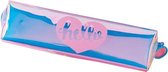 etui Hello junior 20 x 6 cm polyester roze/blauw