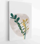 Canvas schilderij - Botanical and gold abstract wall arts vector collection. 1 -    – 1877836600 - 50*40 Vertical