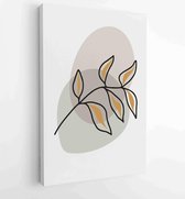 Canvas schilderij - Botanical and gold abstract wall arts vector collection. 1 -    – 1876883179 - 40-30 Vertical