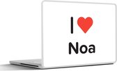 Laptop sticker - 11.6 inch - I love - Noa - Meisje - 30x21cm - Laptopstickers - Laptop skin - Cover