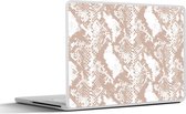 Laptop sticker - 10.1 inch - Dierenprint - Slang - Vormen - Pastel - 25x18cm - Laptopstickers - Laptop skin - Cover