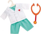 poppenkleding doktersset met stethoscoop 4-delig 28-35 cm