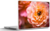Laptop sticker - 17.3 inch - Roos - Bloem - Bij - 40x30cm - Laptopstickers - Laptop skin - Cover