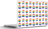Laptop sticker - 13.3 inch - Pride - Regenboog - Love - 31x22,5cm - Laptopstickers - Laptop skin - Cover