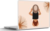 Laptop sticker - 10.1 inch - Zomer - Vrouw - Kleding - 25x18cm - Laptopstickers - Laptop skin - Cover
