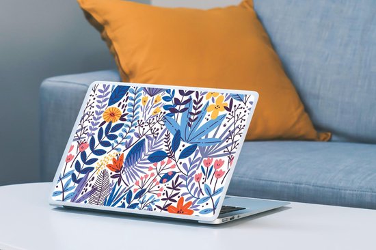 Sticker ordinateur portable - 13,3 pouces - Été - Feuilles - Plantes - Motifs