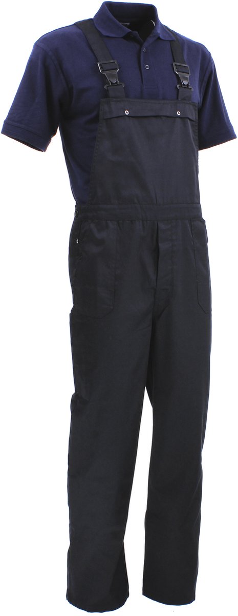 Top Rock Tuinoverall volw TB6535-009 poly/katoen - Zwart - 56