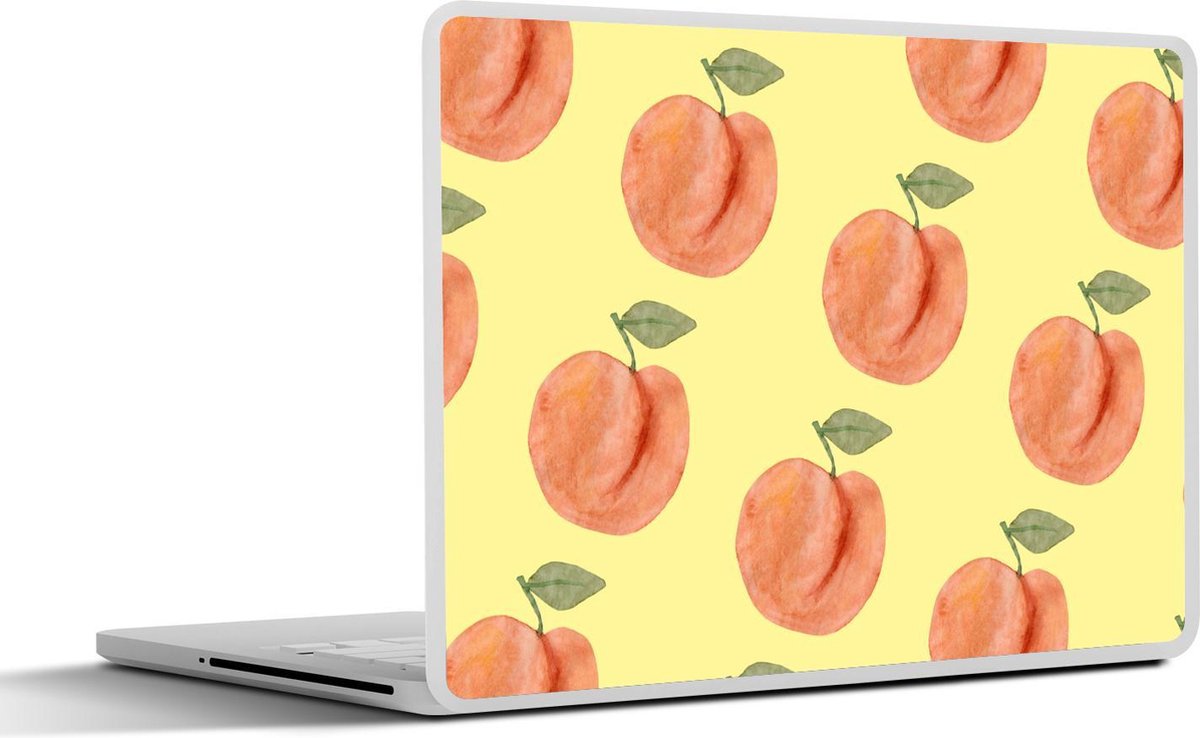 Laptop sticker - 17.3 inch - Perziken - Fruit - Geel - 40x30cm - Laptopstickers - Laptop skin - Cover