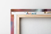 Artaza - Canvas Schilderij Drieluik - Abstracte Kunst - Kleurrijke Golven - 120x60 - Foto Op Canvas - Canvas Print