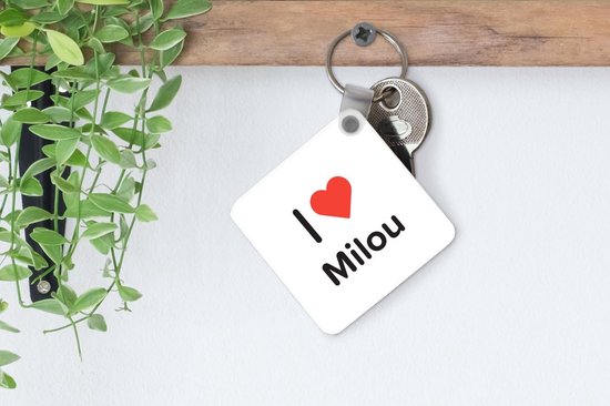 Porte-clés - Cadeaux cadeaux - J'aime - Milou - Fille - Plastique