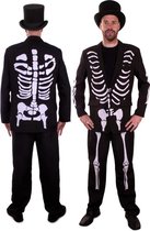 PartyXplosion - Spook & Skelet Kostuum - Keurig Herenkostuum Skelet - Man - - Maat 46 - Halloween - Verkleedkleding