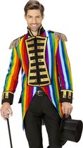 Widmann - Circus Kostuum - Multicolor Frackjas Regenboog Man - Multicolor - XL - Carnavalskleding - Verkleedkleding