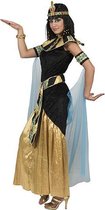 Funny Fashion - Egypte Kostuum - Walk Like A Cleopatra - Vrouw - zwart,goud - Maat 48-50 - Carnavalskleding - Verkleedkleding