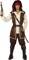 Widmann - Piraat & Viking Kostuum - Piraat Pedro - Man - Bruin - Large - Carnavalskleding - Verkleedkleding