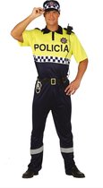 Guirca - Politie & Detective Kostuum - Beste Kameraad Politie - Man - Geel - Maat 52-54 - Carnavalskleding - Verkleedkleding