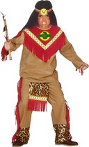 Widmann - Indiaan Kostuum - Chief Indiaan Raging Bull Kind Kostuum Jongen - Bruin - Maat 158 - Carnavalskleding - Verkleedkleding