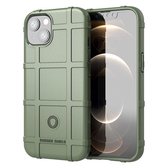 iPhone 13 Hoesje - Rugged Shield TPU Gelcase - Groen - GSM Hoesje - Telefoonhoesje Geschikt Voor Apple iPhone 13