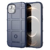 iPhone 13 Hoesje - Rugged Shield TPU Gelcase - Blauw - GSM Hoesje - Telefoonhoesje Geschikt Voor: Apple iPhone 13