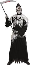 Widmann - Beul & Magere Hein Kostuum - Hedendaagse Magere Hein - Man - Zwart - Maat 158 - Halloween - Verkleedkleding
