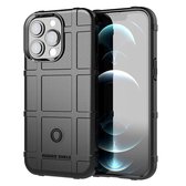 iPhone 13 Pro Hoesje - Rugged Shield TPU Gelcase - Zwart - GSM Hoesje - Telefoonhoesje Geschikt Voor: Apple iPhone 13 Pro