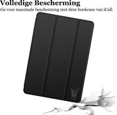Book Case geschikt voor iPad 2022 / 2021 / 2020 10.2 inch - Zwart Trifold Hoes