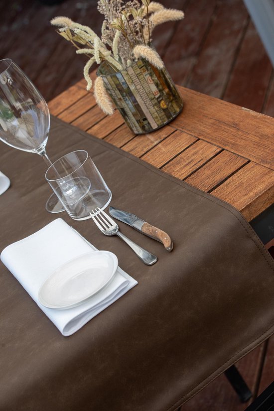 Set de table aspect cuir double face - aspect cuir 30x45cm terre sombre  (615) / olive... | bol