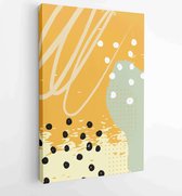 Canvas schilderij - Abstract organic shape Art design for poster, print, cover, wallpaper, Minimal and natural wall art. 2 -    – 1855434613 - 50*40 Vertical