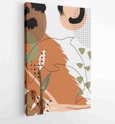 Canvas schilderij - Abstract organic shape Art design for poster, print, cover, wallpaper, Minimal and natural wall art. 1 -    – 1855434589 - 80*60 Vertical