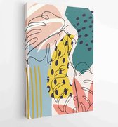 Canvas schilderij - Abstract organic shape Art design for poster, print, cover, wallpaper, Minimal and natural wall art. 1 -    – 1852841059 - 50*40 Vertical
