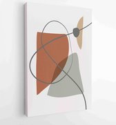 Canvas schilderij - Abstract organic shape Art design for poster, print, cover, wallpaper, Minimal and natural wall art. Vector illustration. 2 -    – 1834428151 - 40-30 Vertical