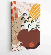 Canvas schilderij - Abstract organic shape Art design for poster, print, cover, wallpaper, Minimal and natural wall art. 3 -    – 1852841053 - 50*40 Vertical