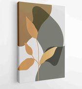 Canvas schilderij - Marble art design with abstract shape and gold pattern. Design for print, cover, wallpaper, Minimal and natural wall art. 3 -    – 1843024786 - 40-30 Vertical