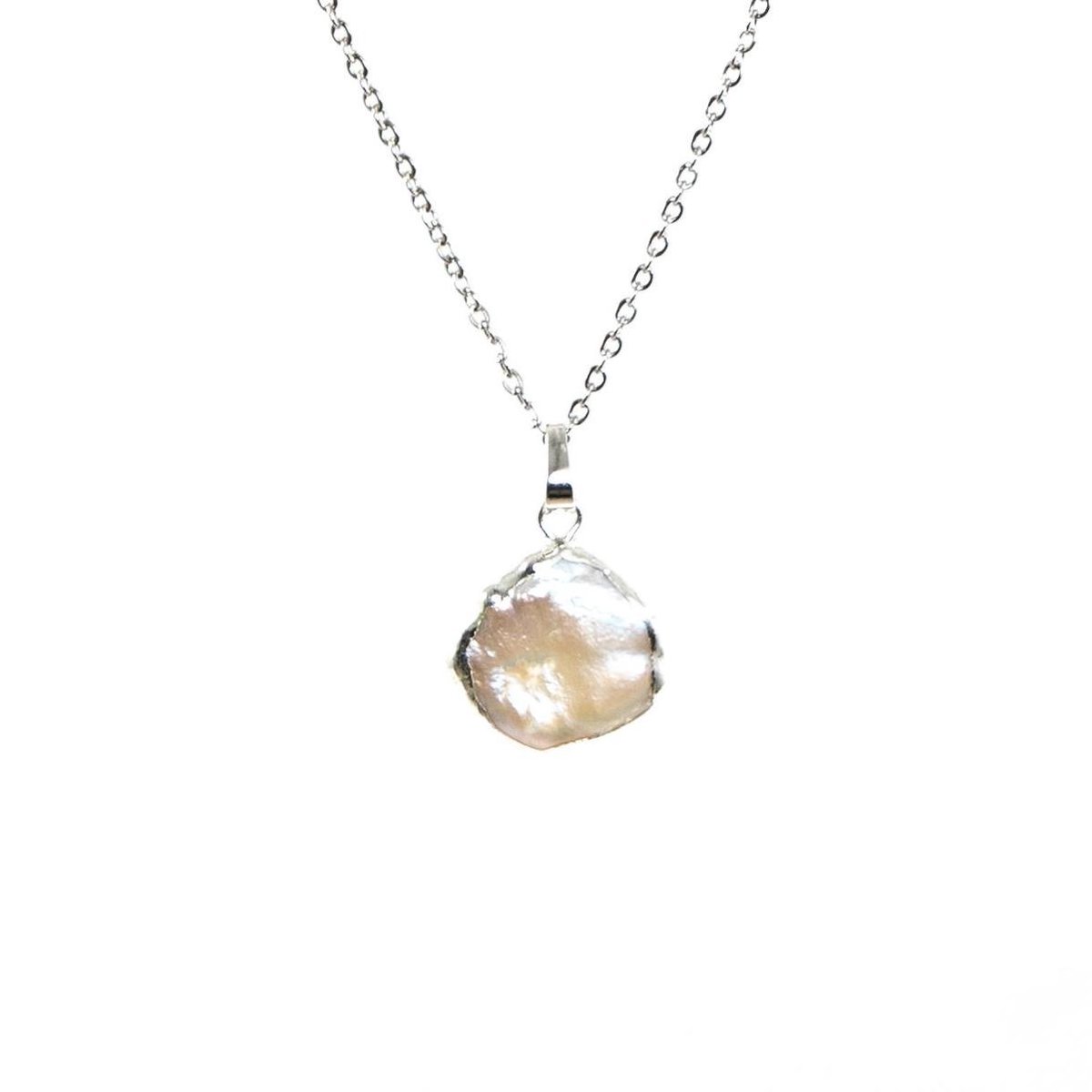 Lunar Wolff - Freshwater Pearl Necklace - Silver