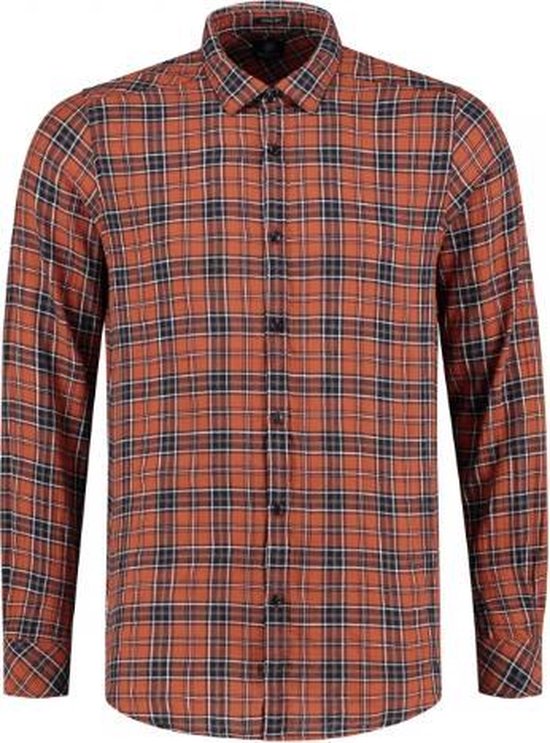 Overhemd Herringbone Check Oranje (303248 - 439)